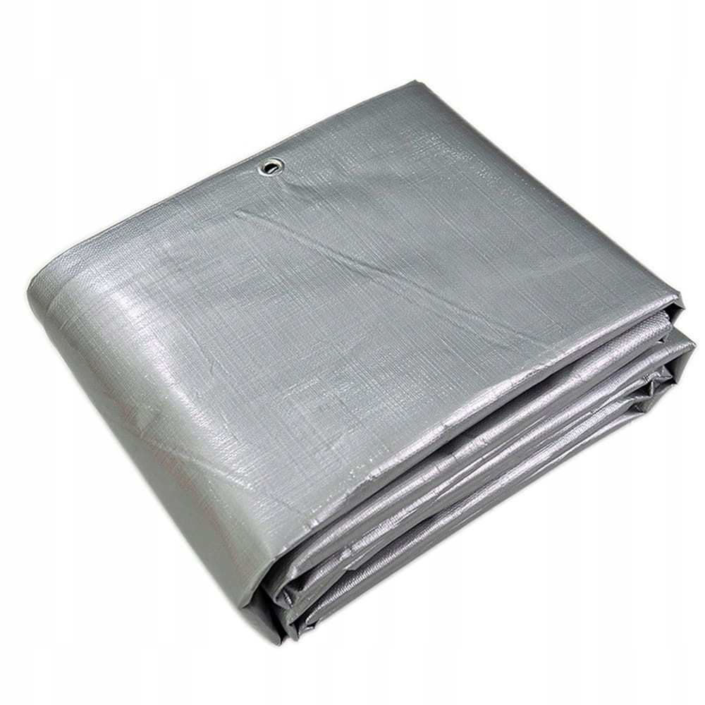 PLANDEKA 3M X5M sebrna GR.160