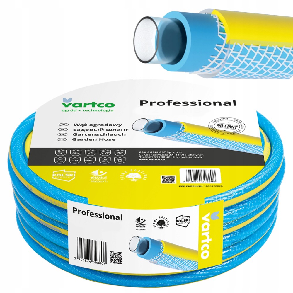 AGAPLAST WĄŻ OGRODOWY PROFESSIONAL 1" 50MB