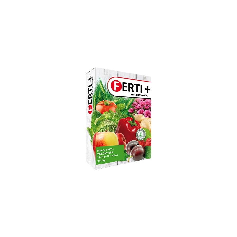FERTI+ ZIELONY 18-18-18+MIKRO 3X1KG