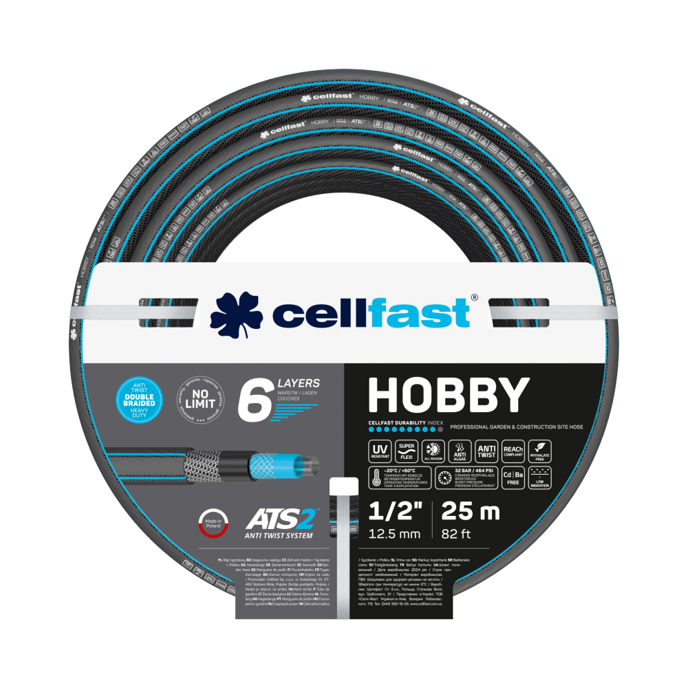 WĄŻ ZBROJONY HOBBY ATS 2 1/2" 25MB 16-200