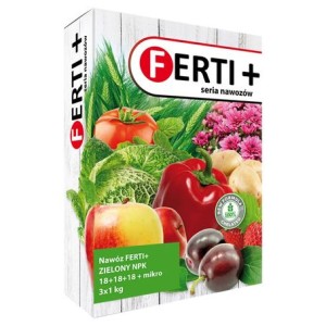 FERTI+ ZIELONY 18-18-18+MIKRO 3X1KG